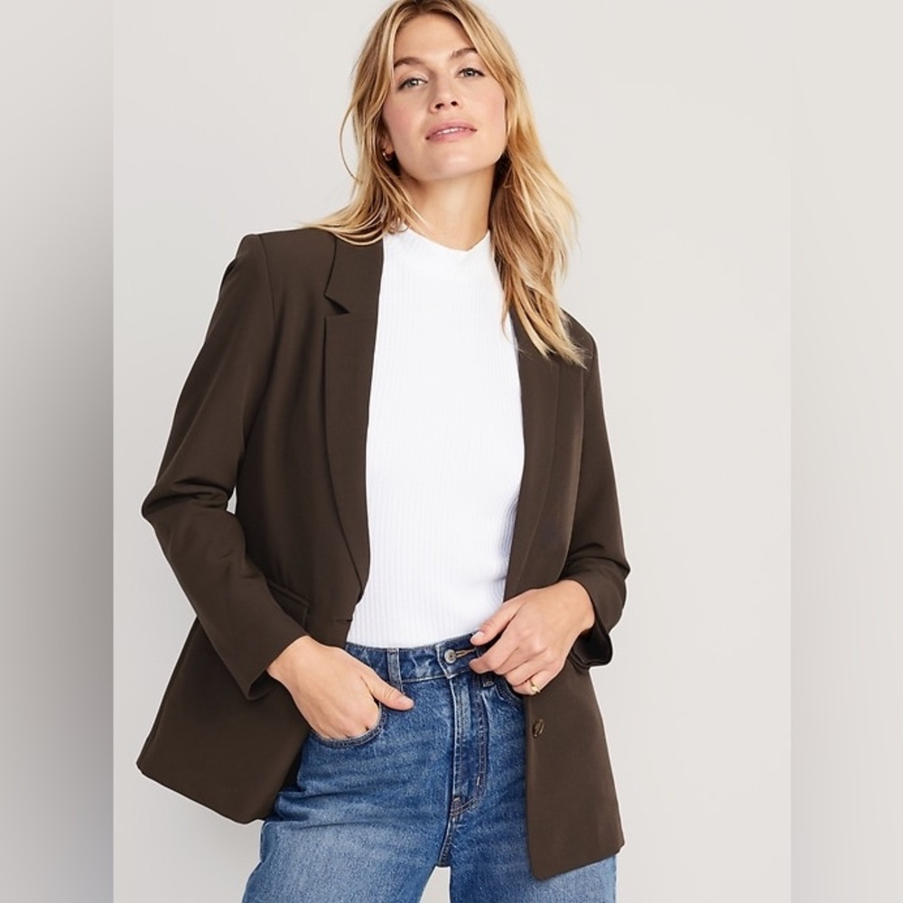 Old Navy Brown Lightweight Blazer - Size Small
